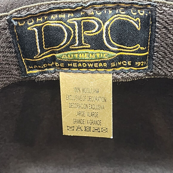 DPC Dorfman Pacific USA Black 100% Wool Felt Western Cowboy Men's Hat Sz L - Picture 4 of 10